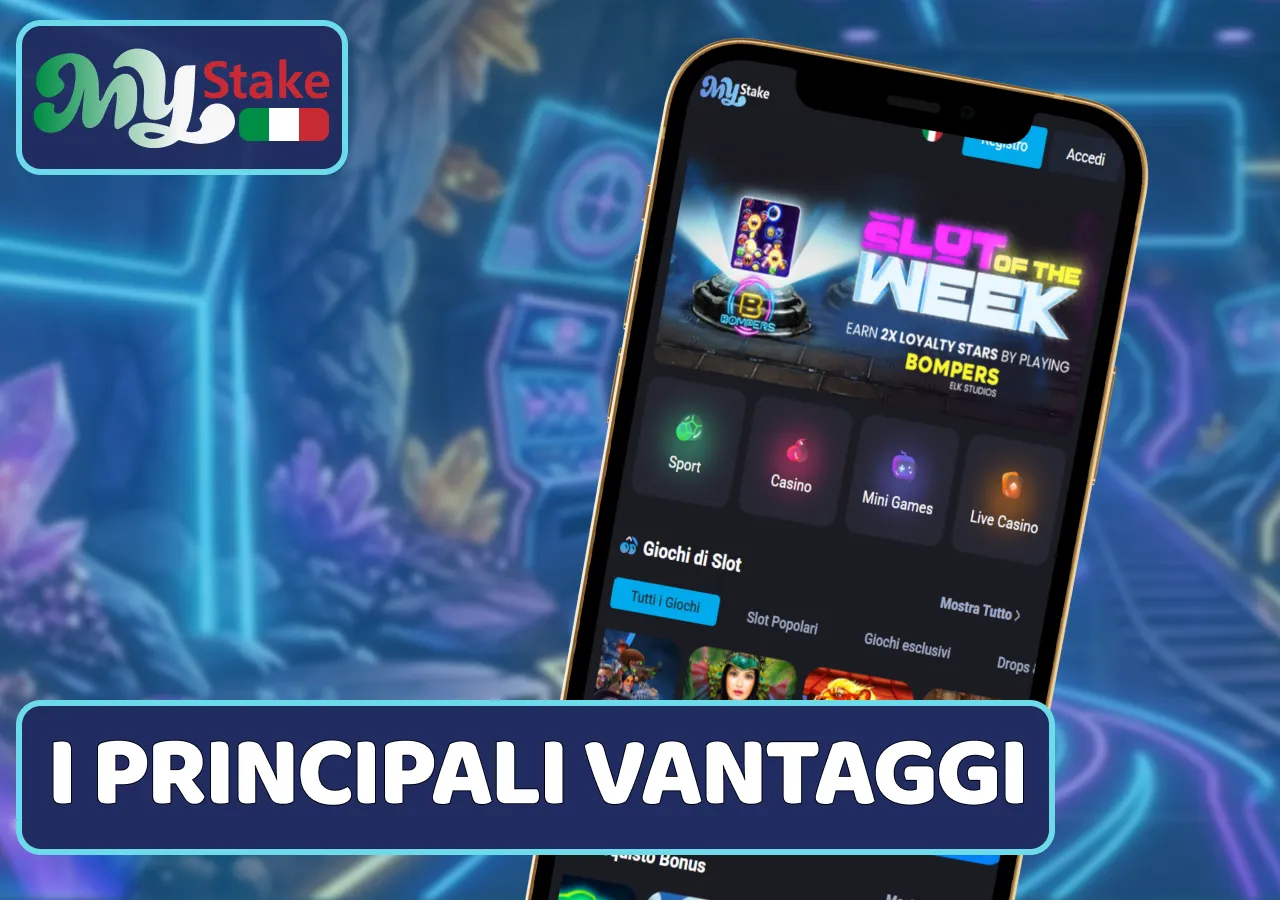 MyStake offre un'ampia selezione di giochi da casinò e scommesse sportive.