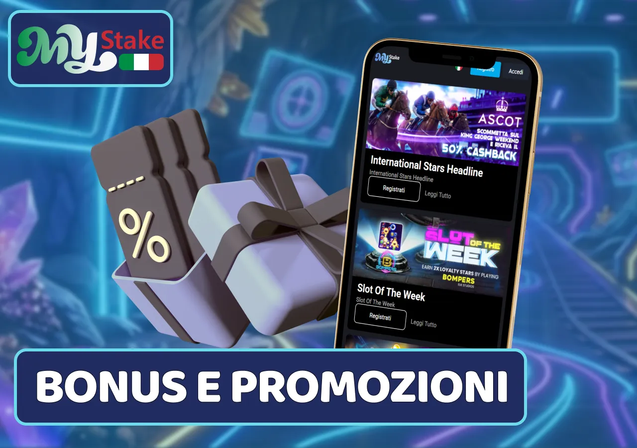 I giocatori in Italia possono usufruire di bonus, promozioni e offerte personalizzate.
